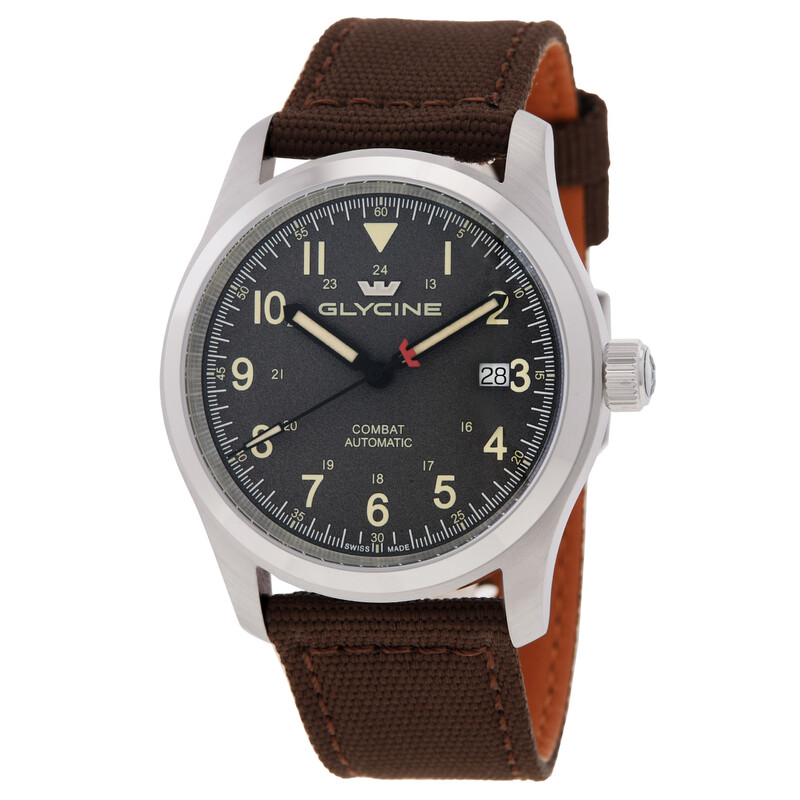 Glycine Mens Combat Field Automatic 40mm Grey Dial Watch (GL0577)