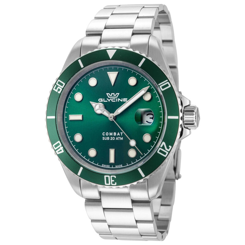 Glycine Combat Quartz Green Dial Men's Watch GL1063 7640166251064