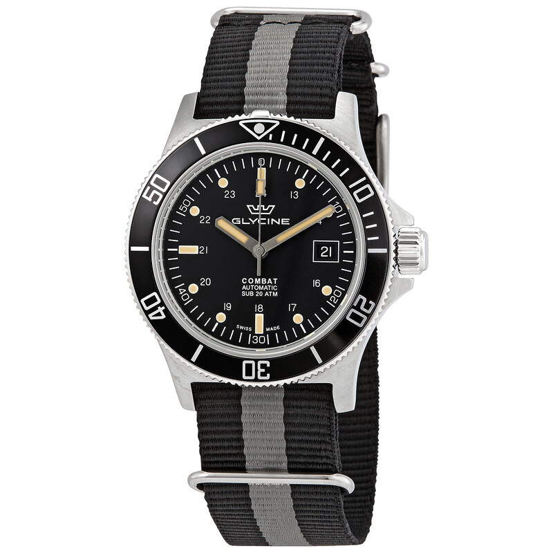 GLYCINE グリシン GL0083 自動巻き腕時計 箱付き 稼働品 Glycine Combat Sub Automatic Black Dial Men's Watch GL0083
