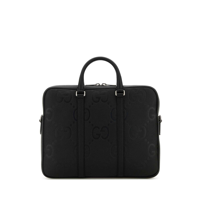 Gucci Black Leather Briefcase 792264AABY0 1000 3617131127994