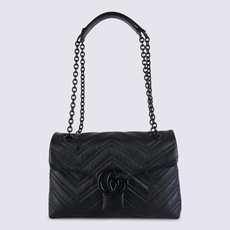 Gucci Black Leather Shoulder Bag 855371AAFS11000 - Handbags - Jomashop