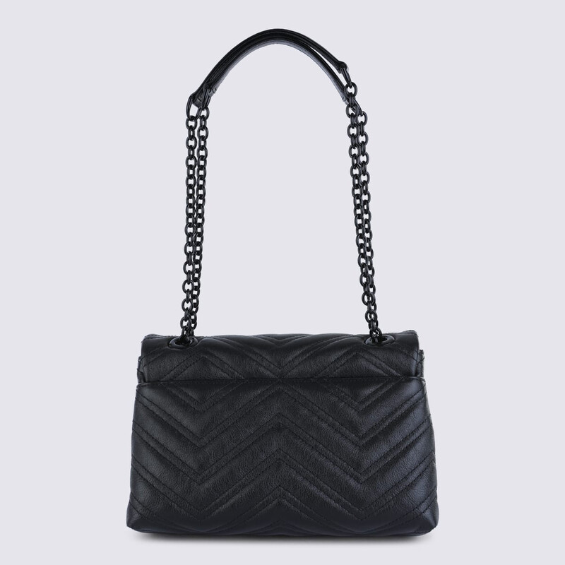バッグ Old Gucci Black Leather One Shoulder Bag Gucci Black Leather Shoulder Bag 855371AAFS11000 - Handbags - Jomashop