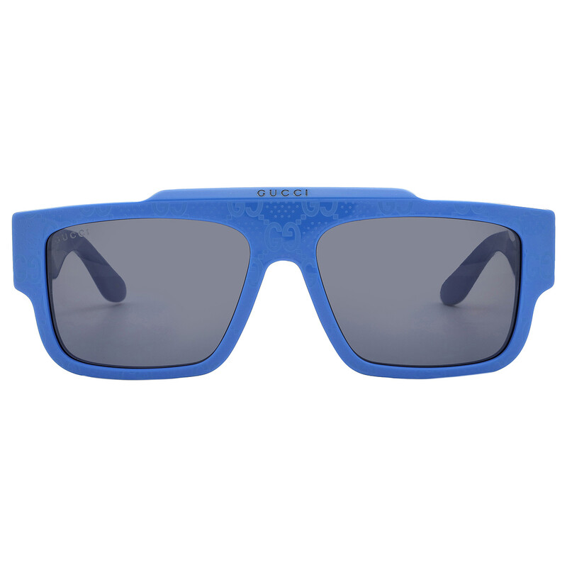 美品 GUCCI サングラス 135 GG2674/S サイドロゴ ブルー Gucci Blue Browline Men's Sunglasses GG1460S 008 56 889652469195