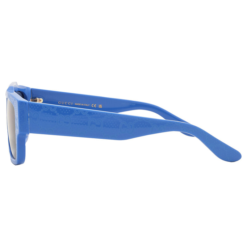 GUCCI サングラス ブルーフレーム Rectangular frame sunglasses in light blue | GUCCI® US