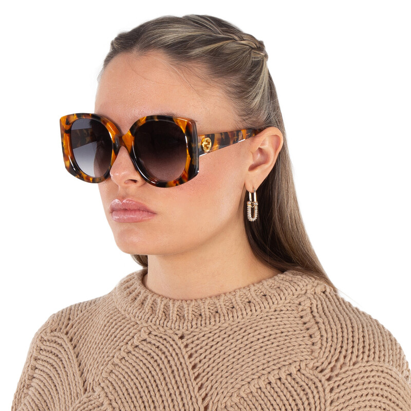 Gucci Blue Gradient Butterfly Ladies Sunglasses GG1257S 004 53