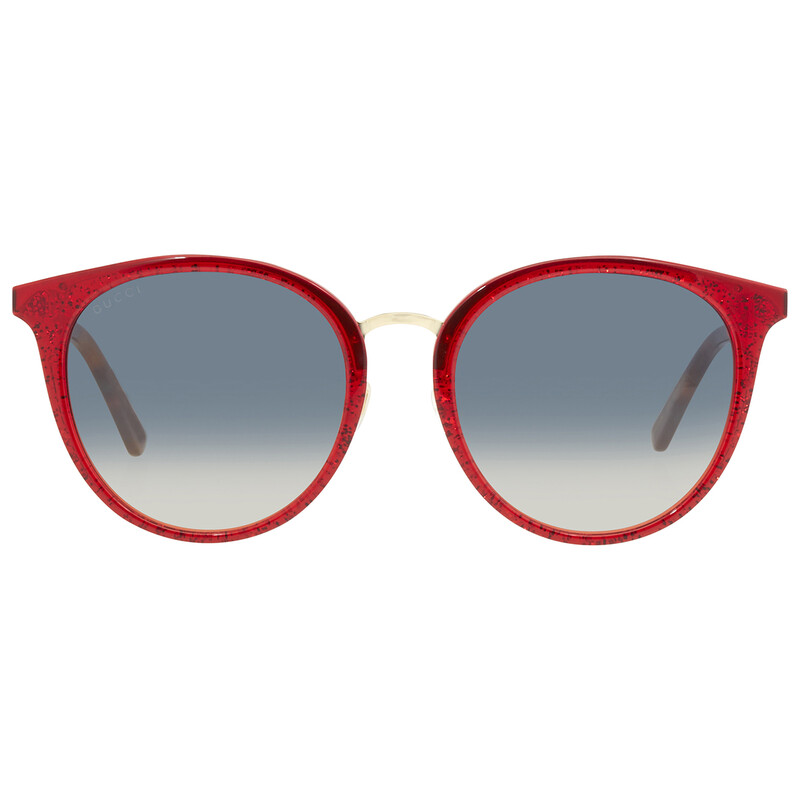 【新品未使用】GUCCI サングラス 0204SK レッド フレーム Gucci Blue Gradient Oval Sunglasses GG0204SK 005 56 889652094540