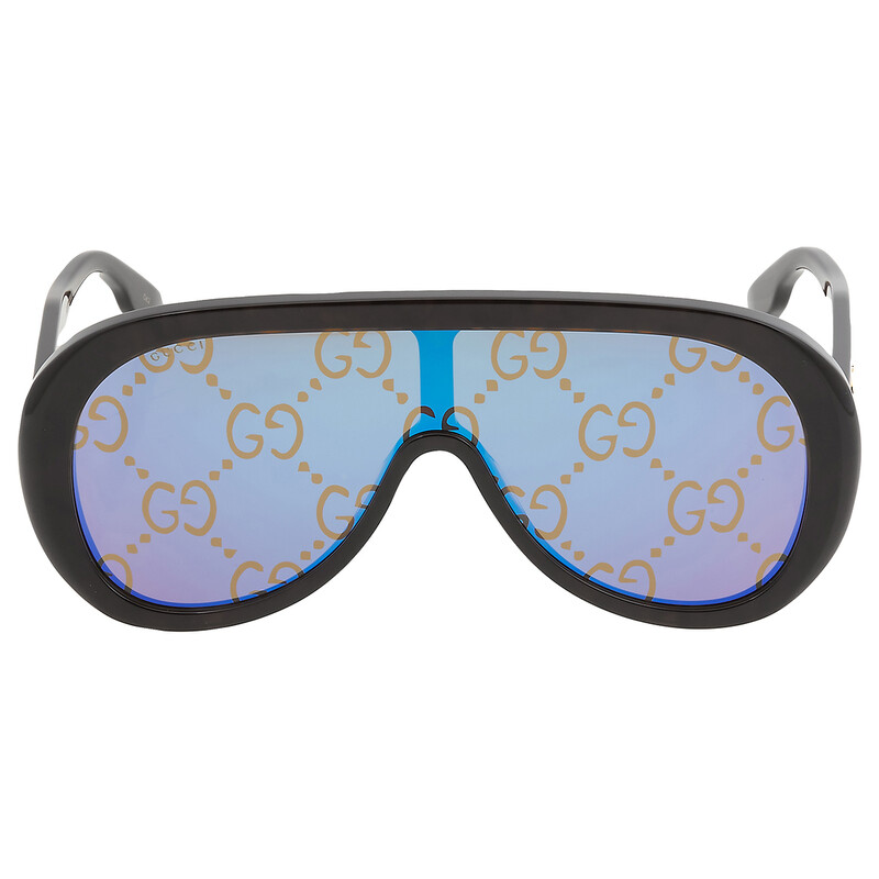 Gucci Blue Logo Mask Unisex Sunglasses GG1370S 002 99 889652418315