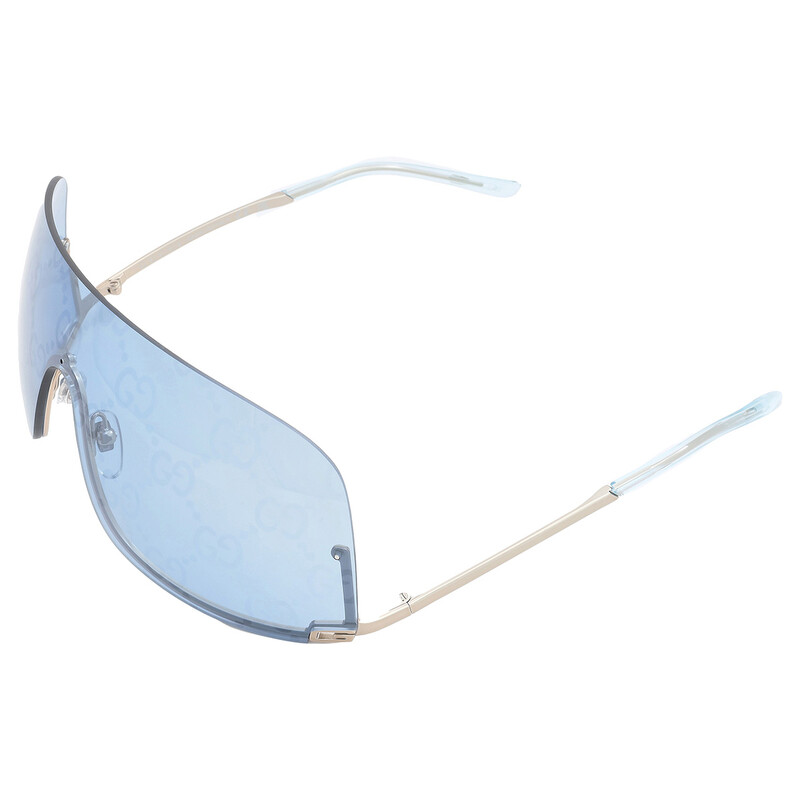 Gucci Blue Logo Mirror Shield Unisex Sunglasses GG1560S 003 99