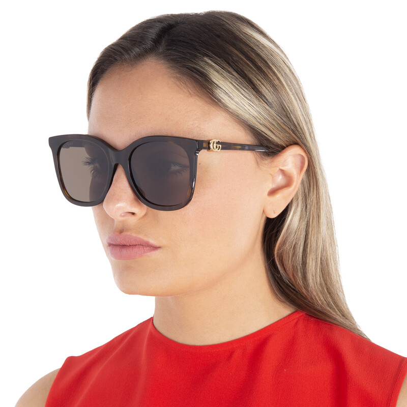 Gucci Brown Butterfly Ladies Sunglasses GG1071S 002 55
