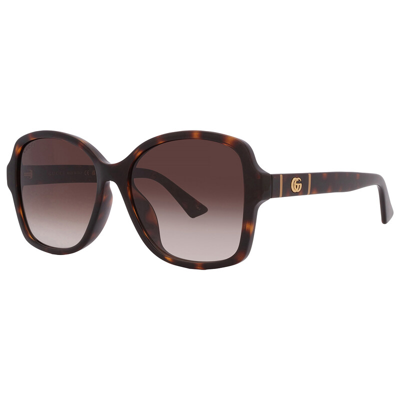Gucci Brown Gradient Butterfly Ladies Sunglasses GG0765SA 003 57