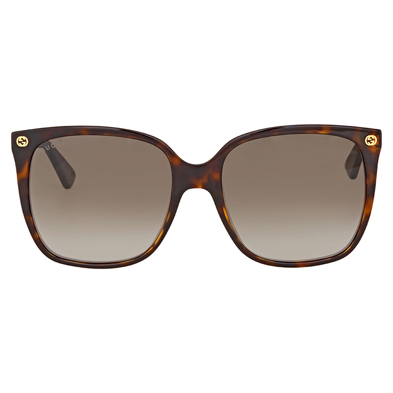 Gucci Brown Gradient Cat Eye Ladies Sunglasses GG0022S 003 57
