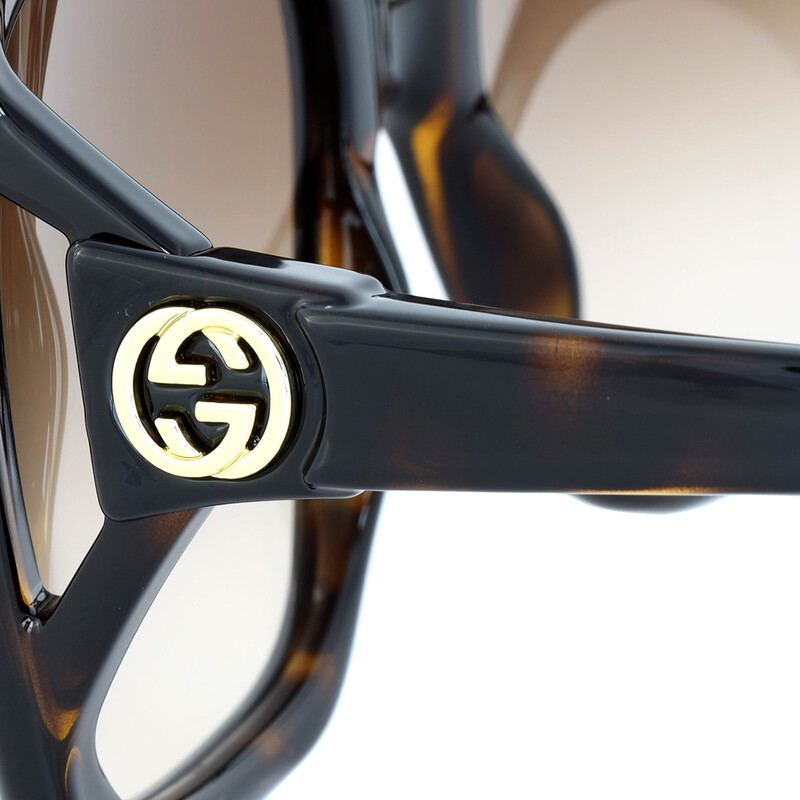 Gucci Brown Gradient Square Ladies Sunglasses GG0876S 002 60