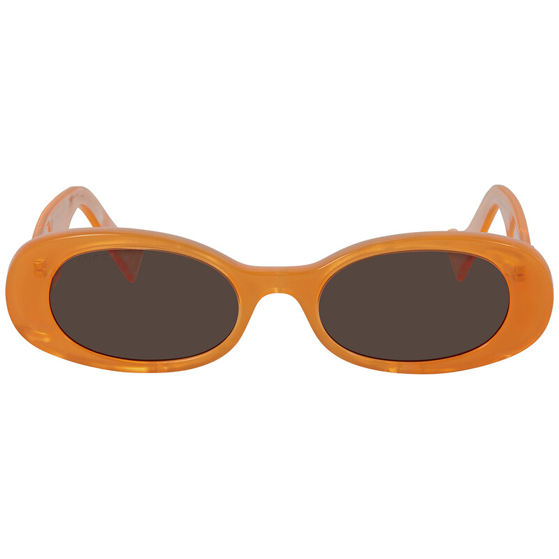 【美品】GUCCI オレンジ サングラス ケース付き　gg0517s Gucci Brown Oval Ladies Sunglasses GG0517S00552 GG0517S 005 52