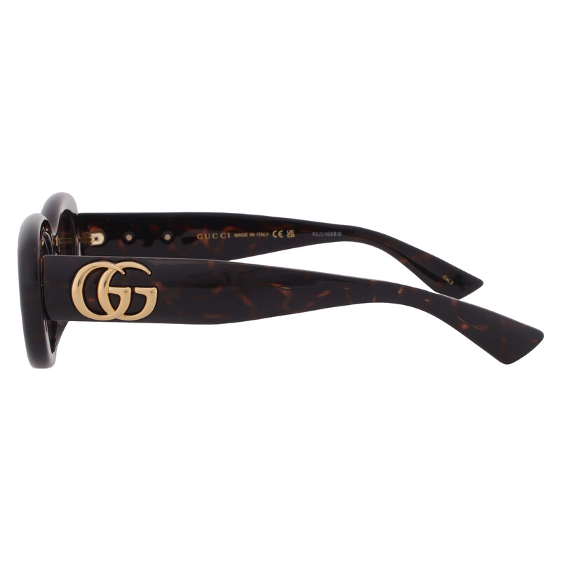 Gucci Brown Oval Ladies Sunglasses GG1829SK 002 53 889652525747