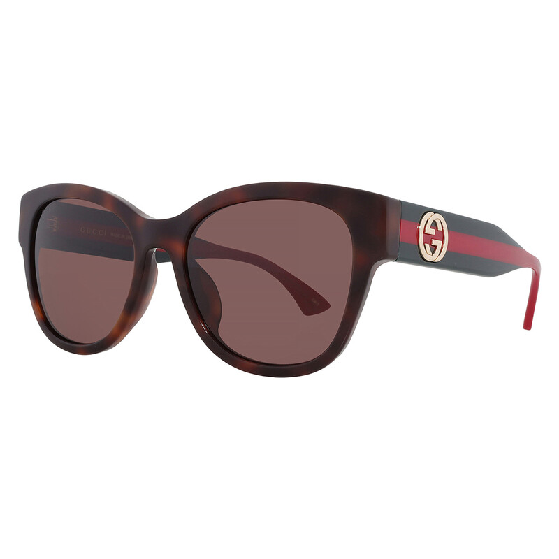 Gucci Brown Oval Ladies Sunglasses GG1866SK 002 56 889652525150