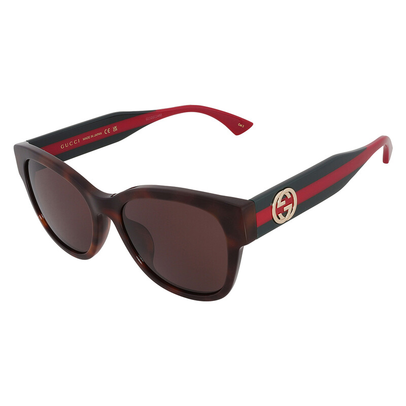 Gucci Brown Oval Ladies Sunglasses GG1866SK 002 56 889652525150