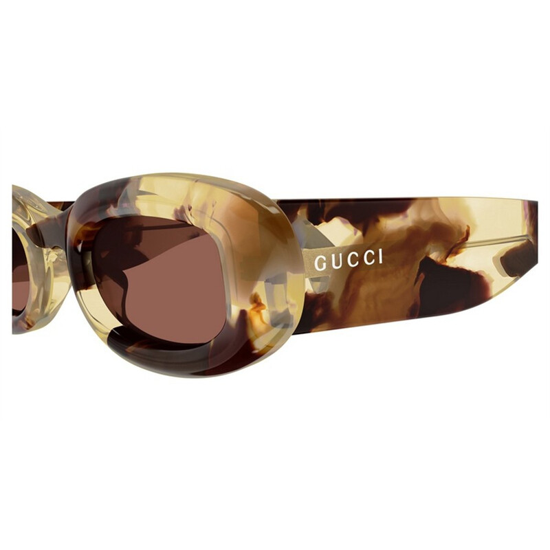 Gucci Brown Oval Ladies Sunglasses GG1907S 001 48 889652526485