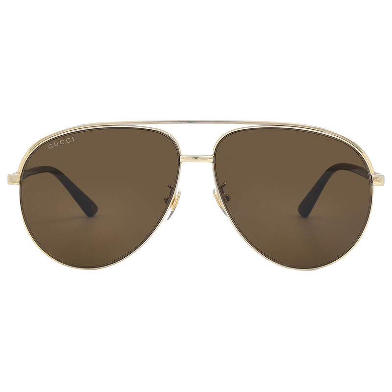 Gucci Brown Pilot Men's Sunglasses GG1098S 002 62 889652379791