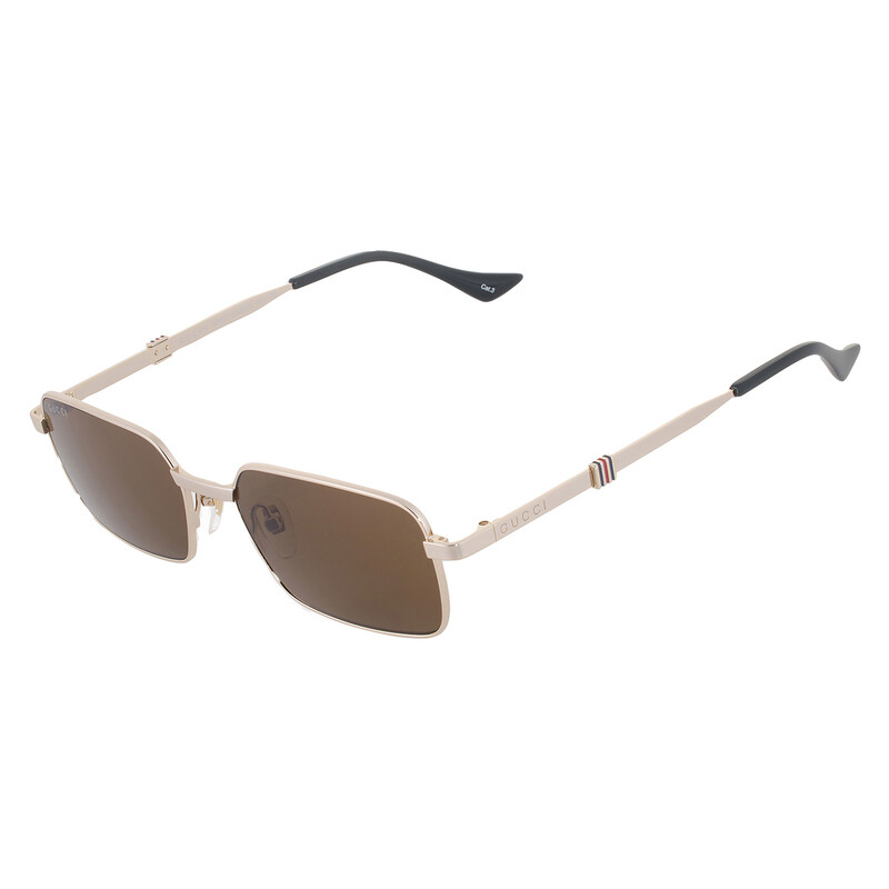 Gucci Brown Rectangular Men's Sunglasses GG1495S 002 56