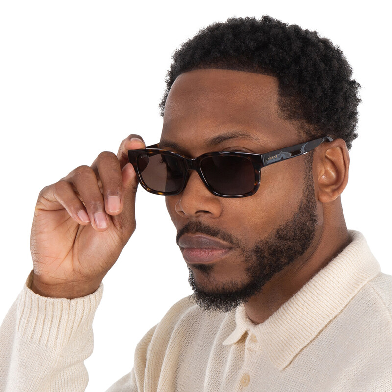 Gucci Brown Rectangular Men's Sunglasses GG1583S 002 56