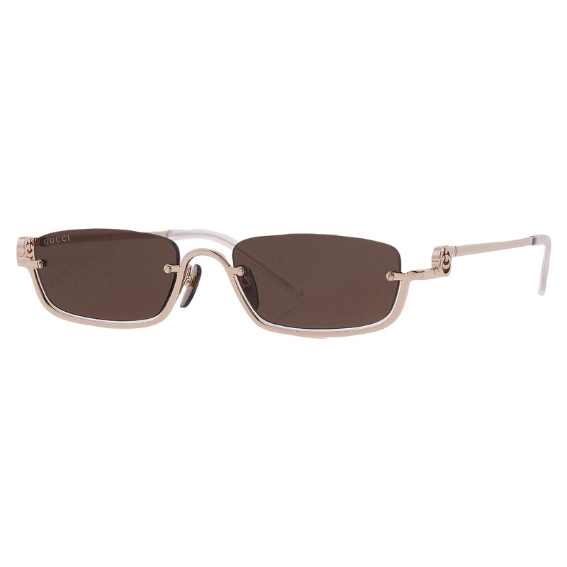 Gucci Brown Rectangular Unisex Sunglasses GG1278S 001 55