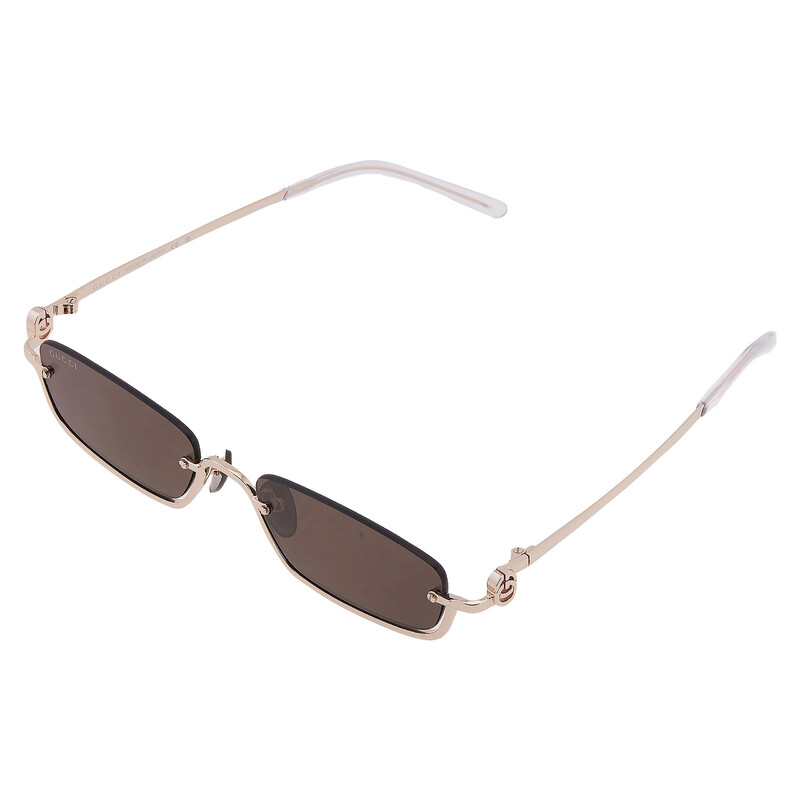 Gucci Brown Rectangular Unisex Sunglasses GG1278S 001 55
