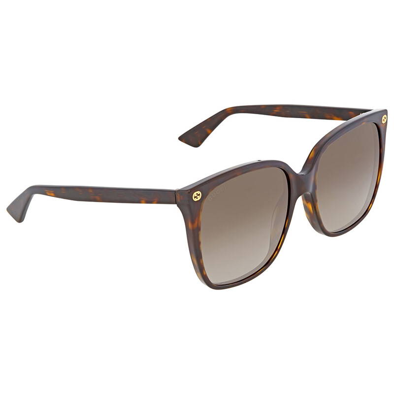 Gucci Brown Gradient Cat Eye Ladies Sunglasses GG0022S 003 57
