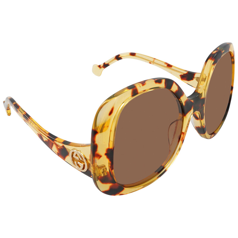 Gucci Brown Square Ladies Sunglasses GG1235S 002 55  display picture 1