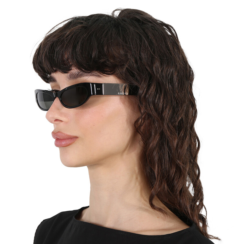 Gucci Dark Grey Rectangular Ladies Sunglasses GG1635S 003 53