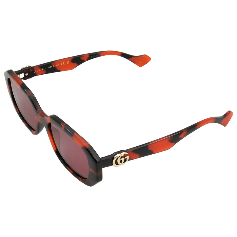 Gucci Dark Violet Geometric Ladies Sunglasses GG1535S 005 54