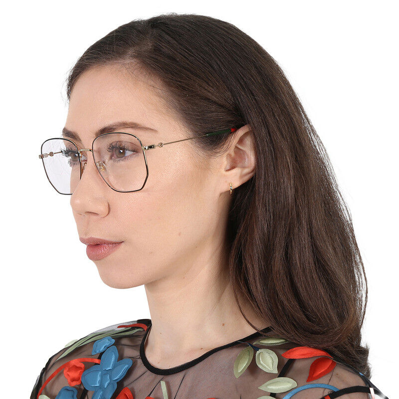 Gucci Demo Geometric Ladies Eyeglasses GG0396O 001 56 889652173832
