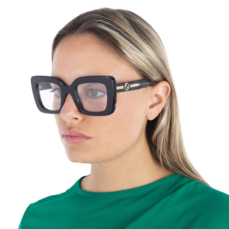 Gucci Demo Square Ladies Eyeglasses GG1554O 001 49 889652469560