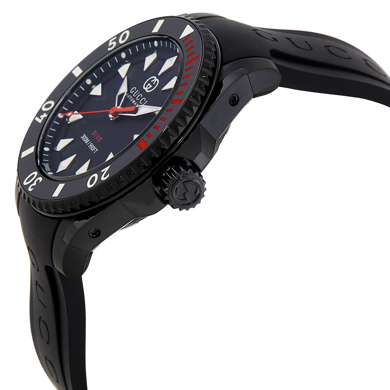 Gucci Dive Automatic Black Dial Men's Watch YA136361 - Watches
