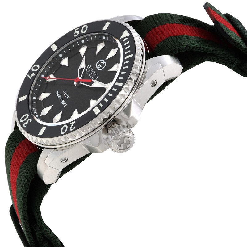 Gucci Dive Automatic Black Dial Men's Watch YA136364 - Watches