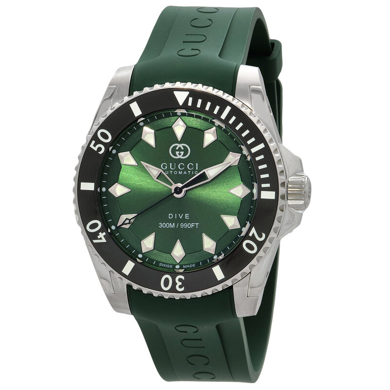 GUCCI 腕時計セット カラフルバンド付き Gucci Dive Automatic Green Dial Men's Watch YA136360 - Watches