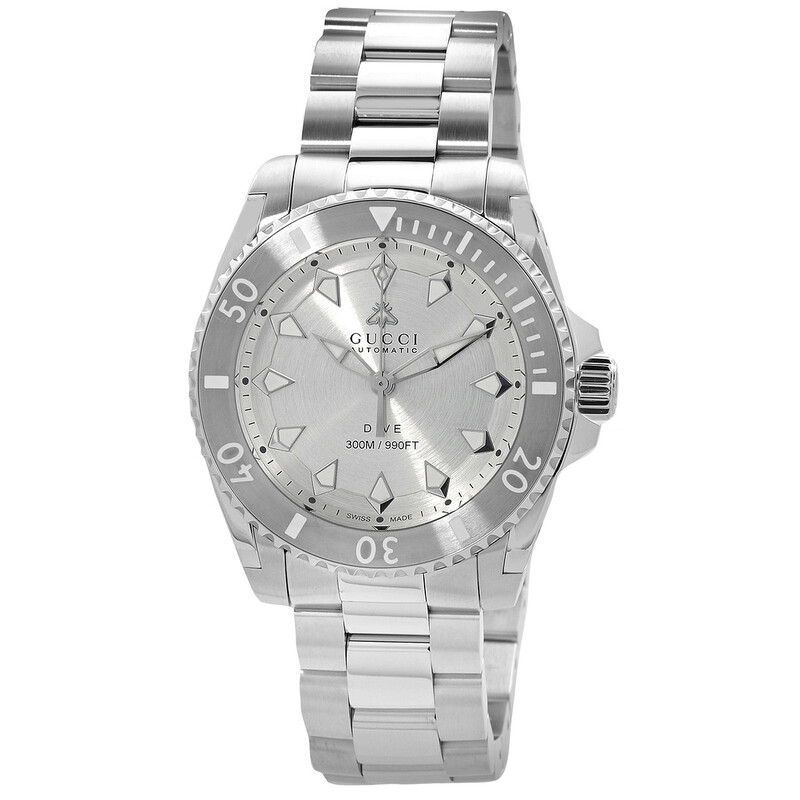 Gucci Dive Automatic Silver Dial Unisex Watch YA136354