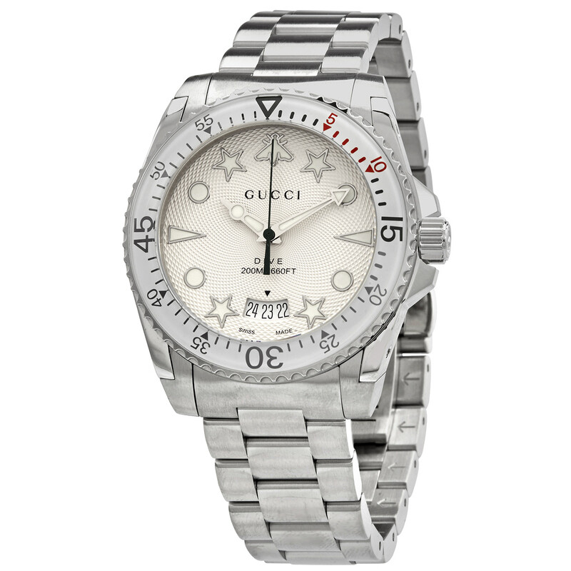 Gucci Dive Quartz Silver Dial Men's Watch YA136336 731903487543