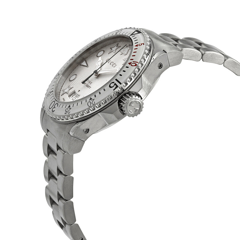 Gucci Dive Quartz Silver Dial Men's Watch YA136336 731903487543