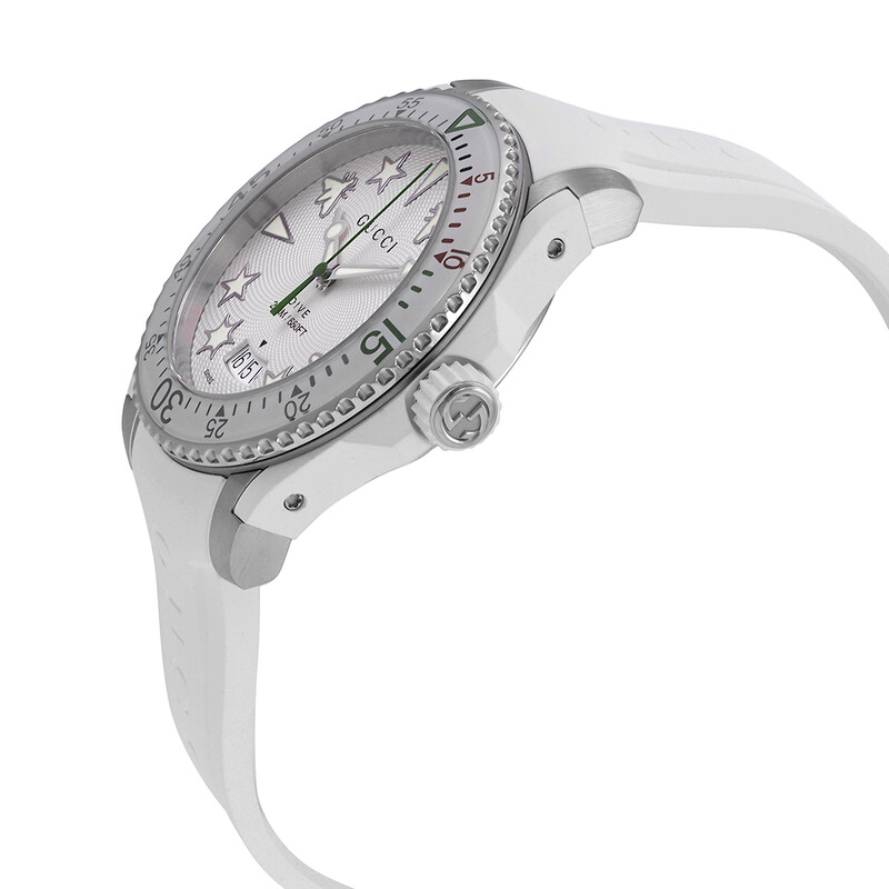 Gucci Dive Watch Quartz White Dial Men's Watch YA136337