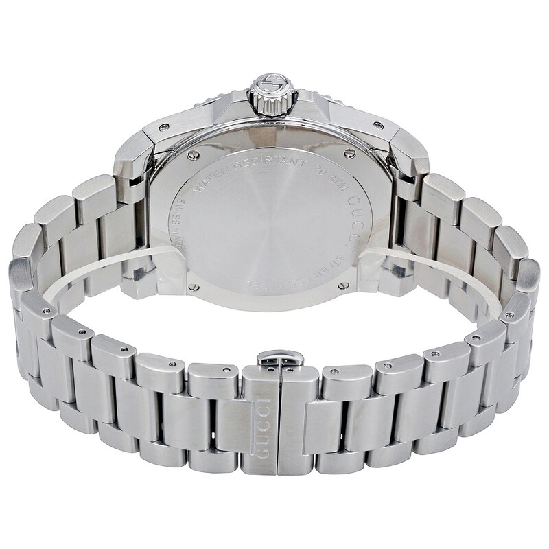 Gucci Dive XL Black Dial Stainless Steel Men's Watch YA136208