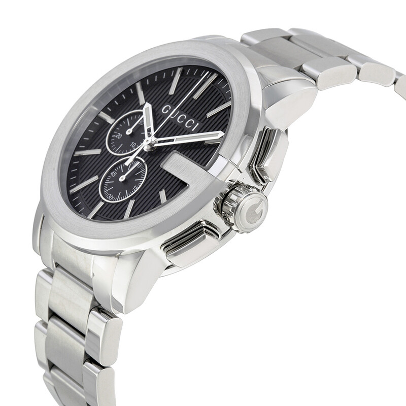 Gucci G-Chrono Black Dial Stainless Steel Men's Watch YA101204