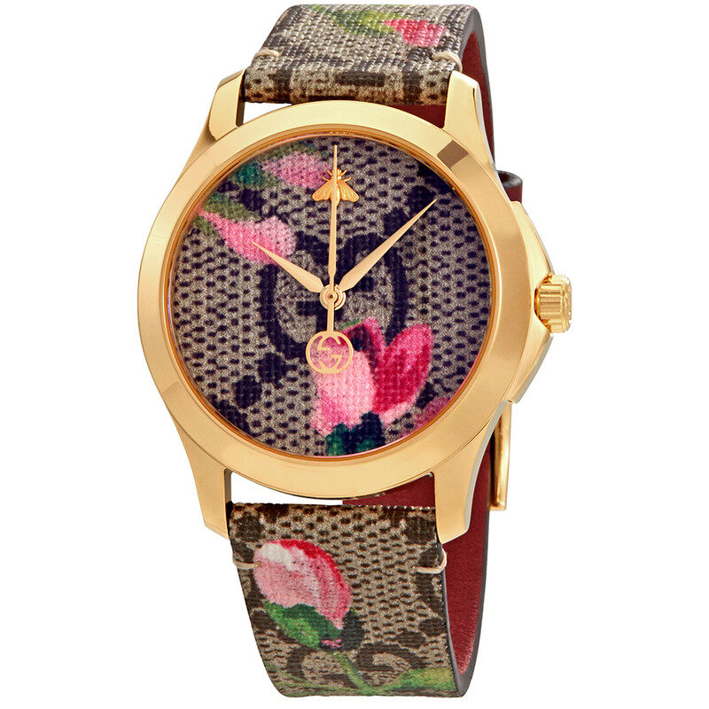 Gucci G-Timeless Pink Blooms Print Dial Ladies Watch  display picture 2