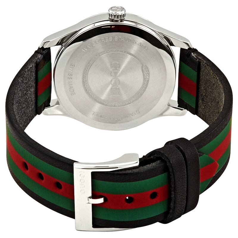 Gucci G-Timeless Tri-Color Dial Leather Men's Watch YA1264079