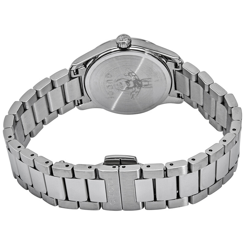 Gucci G-Timeless Quartz Feline Head Dial Stainless Steel Bracelet Watch YA126595 Gucci G-Timeless 27mm Silver Dial with Silver Feline Head  main image 2
