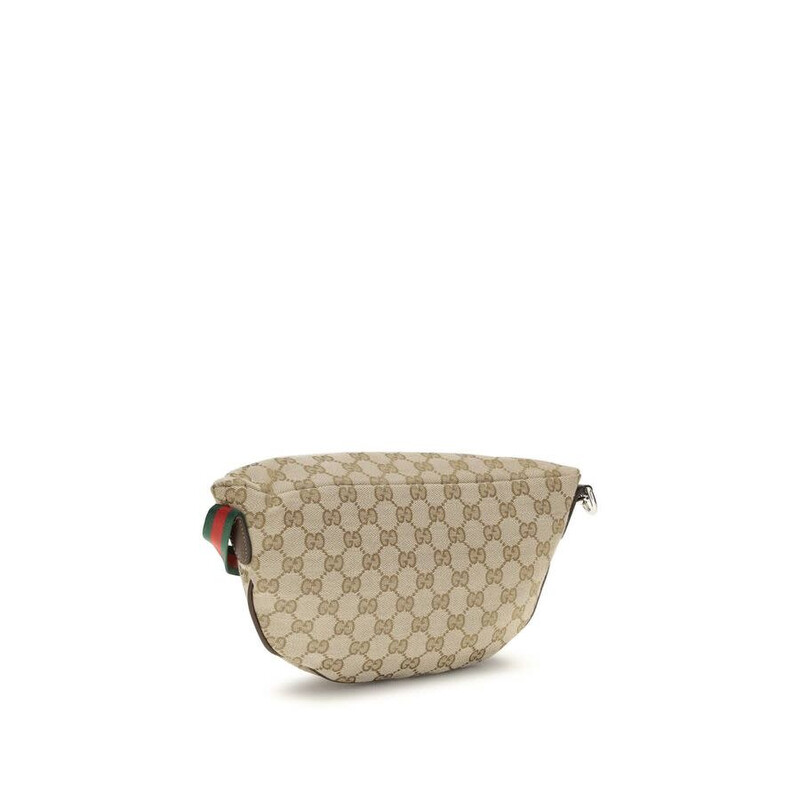 Gucci GG Canvas Logo-Print Shoulder Bag — Beige