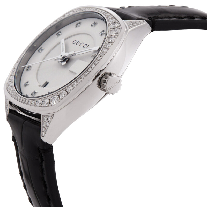 GUCCI腕時計 Gucci Gg2570 Diamond Silver-tone Dial Ladies Watch YA142507