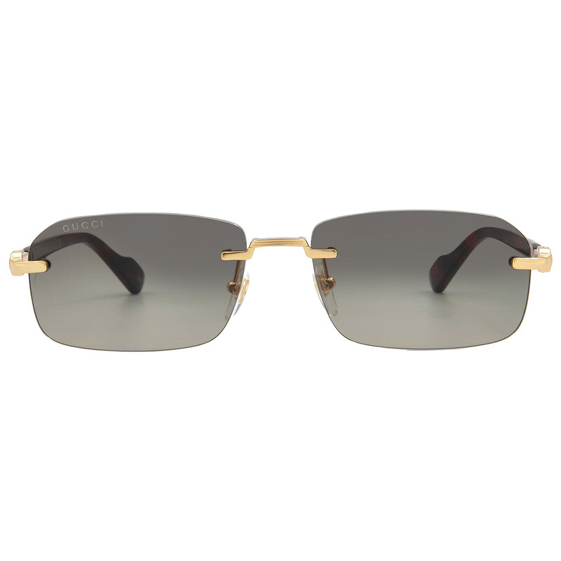 Gucci Grey Gradient Rectangular Men's Sunglasses GG1221S 006 56
