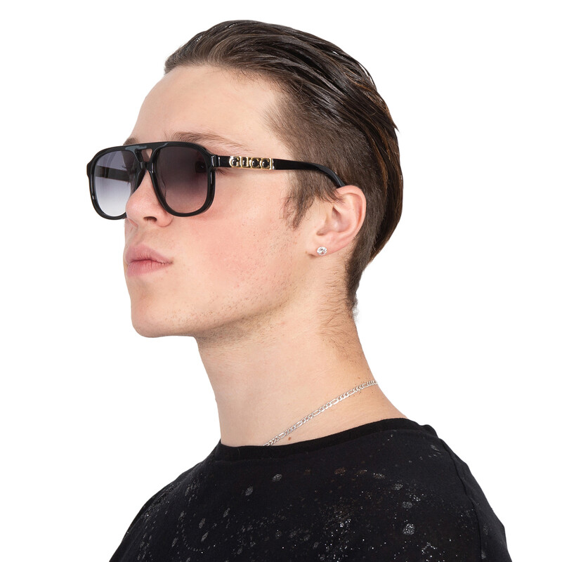 Gucci Gray Gradient Pilot Unisex Sunglasses GG1188S 002 58