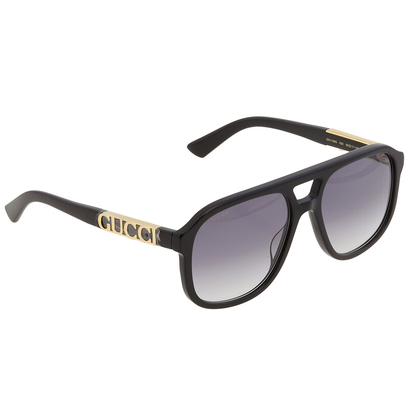 Gucci Gray Gradient Pilot Unisex Sunglasses GG1188S 002 58