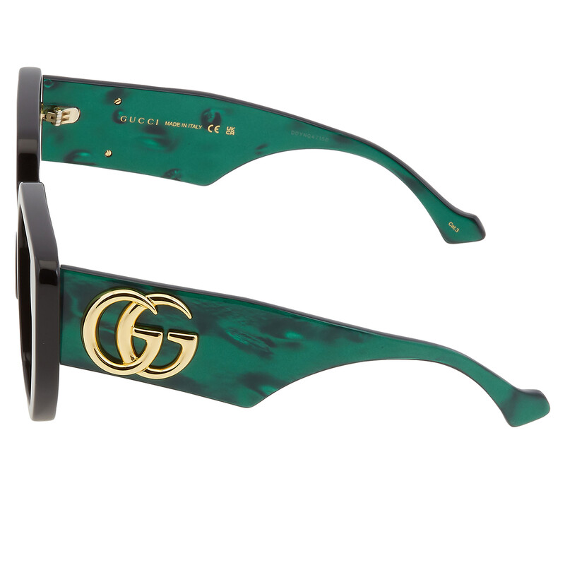 Gucci Green Geometric Ladies Sunglasses GG0956S 001 54